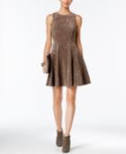 Ivanka Trump Faux-suede Fit & Flare Dress