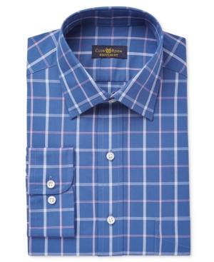 Club Room Men's Classic-fit Wrinkle Resistant Plaid Dress Shirt, Only At Macy's