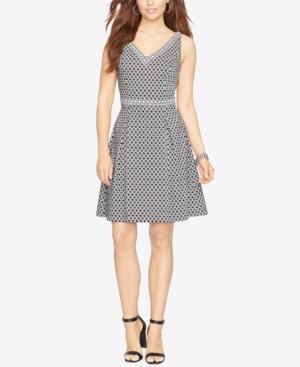 American Living Geometric-print Jacquard Dress