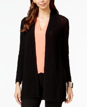 Alfani Petite Crochet Chiffon-back Cardigan, Only At Macy's