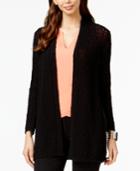 Alfani Petite Crochet Chiffon-back Cardigan, Only At Macy's