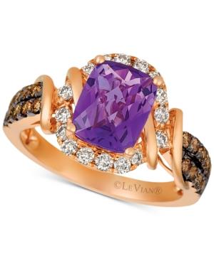 Le Vian Le Vian Nude Grape Amethyst (1-3/4 Ct. T.w.) & Diamond (5/8 Ct. T.w.) Ring In 14k Rose Gold