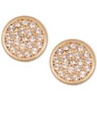 Lonna & Lilly Mixed Metal Pave Disc Stud Earrings
