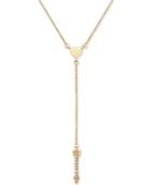 Kate Spade New York Gold-tone Crystal Heart And Arrow Lariat Necklace