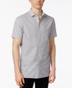 Vince Camuto Men's Mixed-media Striped Shirt