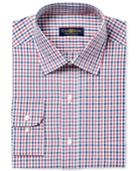 Club Room Men's Classic/regular Fit Double Gingham Dress Shirt, Only At Macy's