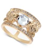 Thalia Sodi Gold-tone Crystal Hourglass Lion Ring, Created For Macy's
