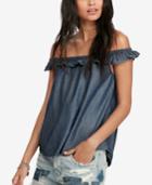 Denim & Supply Ralph Lauren Off-the-shoulder Denim Shirt