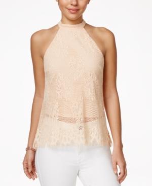Material Girl Juniors' Lace Halter Top, Only At Macy's