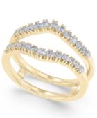 Diamond Curved Solitaire Enhancer Ring Guard (3/8 Ct. T.w.) In 14k White Or 14k Gold