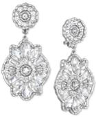 Jewel Badgley Mischka Crystal Cluster Drop Earrings