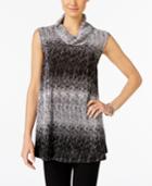 Alfani Petite Ombre Cowl-neck Top, Only At Macy's
