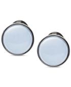 Skagen Sea Glass Stainless Steel Light Blue Stone Stud Earrings Skj0820