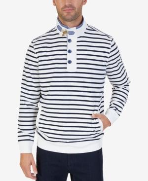 Nautica Men's Striped Funnel-neck Sweatshirt