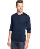 Club Room Big And Tall Solid Merino-blend Crew-neck Sweater