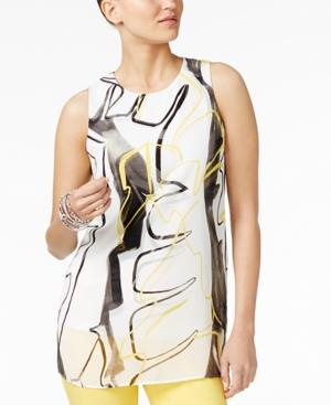 Alfani Printed Tunic Blouse, Only At Macy's