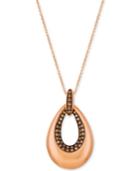 Le Vian Chocolatier Diamond Teardrop Pendant Necklace (1/3 Ct. T.w.) In 14k Rose Gold