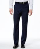Alfani Men's Traveler Navy Solid Slim-fit Pants, Only At Macy's