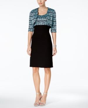 R & M Richards Sheath Dress And Sequined Jacket