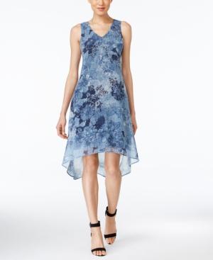 Karen Kane Printed High-low Chiffon Dress