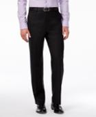 Shaquille O'neal Collection Black Textured Classic-fit Pants, Only At Macy's