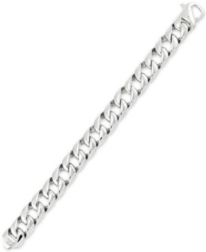 Legacy For Men By Simone I. Smith Large Curb Link Bracelet In Stainless Steel