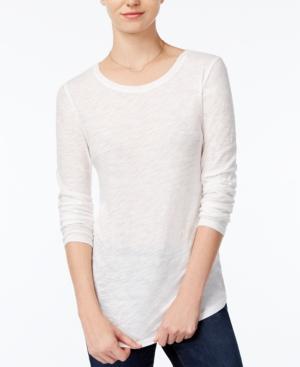 Maison Jules Long-sleeve Crew-neck Top, Only At Macy's