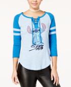 Freeze 24-7 Juniors' Stitch Graphic Lace-up Top