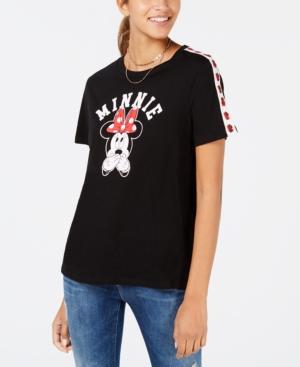 Love Tribe Juniors' Minnie Mouse Roses Graphic T-shirt