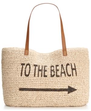 Style & Co. Beach Straw Tote, Only At Macy's