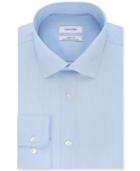 Calvin Klein Men's Classic/regular Fit Non-iron Performance Blue Stripe Dress Shirt
