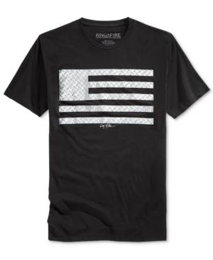 Ring Of Fire Men's Gunmetal Graphic-print T-shirt, Only At Macy's