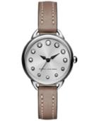 Marc Jacobs Women's Betty Cement Leather Strap Watch 28mm Mj1480