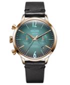 Welder Moody Women's Black Leather Strap Watch 38mm