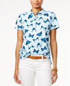 Tommy Hilfiger Short-sleeve Butterfly Printed Polo, Only At Macy's