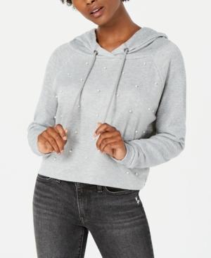 Gypsies & Moondust Juniors' Pearl-embellished Hooded Sweatshirt