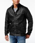 Inc International Concepts Men's Varsity Faux Leather Zip-front Jacket, Only At Macy's