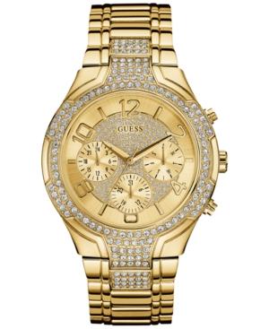 Guess Women's Crystal Accent Gold-tone Stainless Steel Bracelet Watch 44mm U0628l2