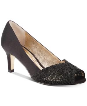 Adrianna Papell Jude Lace Peep-toe Pumps Women's Shoes