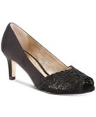 Adrianna Papell Jude Lace Peep-toe Pumps Women's Shoes