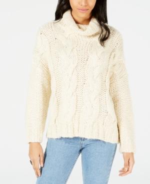 Moon River Cable-knit Cowl-neck Sweater