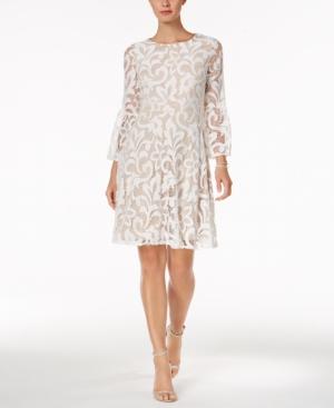 Jessica Howard Bell Sleeve Lace Fit & Flare Dress