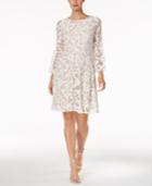 Jessica Howard Bell Sleeve Lace Fit & Flare Dress