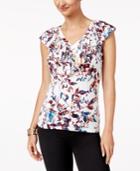Thalia Sodi Ruffled V-neck Top, Created For Macy's