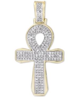 Men's Diamond Ankh Cross Pendant (1/2 Ct. T.w.) In 10k Gold