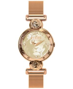 Versus By Versace Women's Sunny Ridge Rose Gold-tone Ion-plated Stainless Steel Mesh Bracelet Watch 34mm Sol12 0016