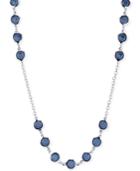 2028 Silver-tone Blue Crystal Long Length Necklace, A Macy's Exclusive Style