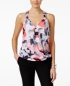 Inc International Concepts Petite Printed Surplice Top, Only At Macy's