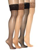 Hanes Sheer Lace Top Thigh Highs Hosiery