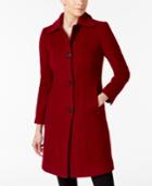 Anne Klein Seamed Walker Wool-cashmere Blend Coat